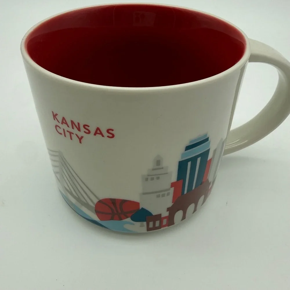 Starbucks Kansas City You Are Here Collection 2017 Coffee Mug Red Interior